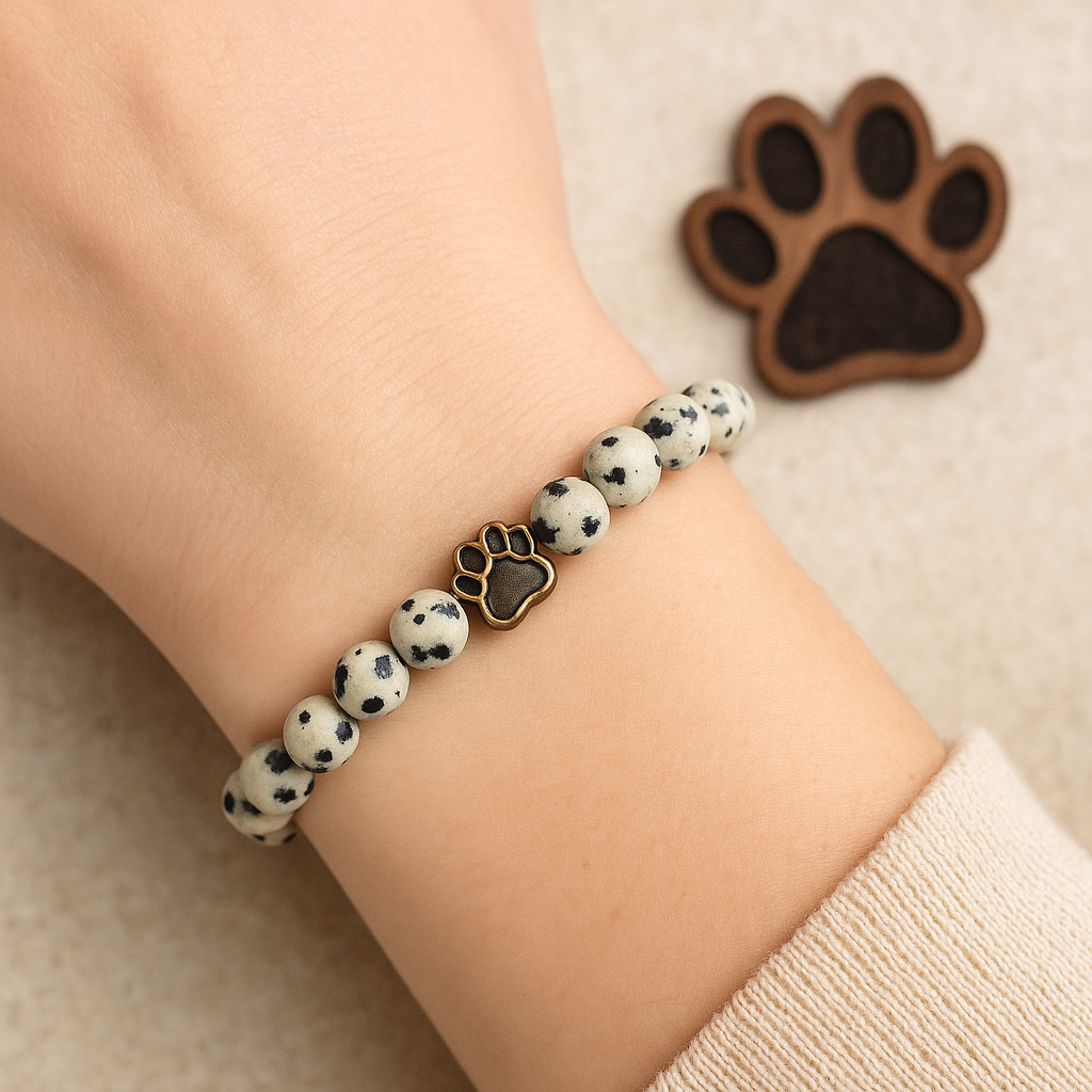 Dalmatiner-Jaspis Damen Armband – Das perfekte Accessoire für Hundeliebhaberinnen